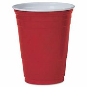 Solo Plastic Party Cold Cups, 16-oz., Red, 50 Cups
