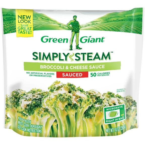 Green Giant Simply Steam Broccoli & Cheese Sauce, 10 oz (Frozen)