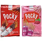 NineChef Bundle - Glico Pocky Family Fun Pack 1 Chocolate + 1 Strawberry + 1 NineChef ChopStick