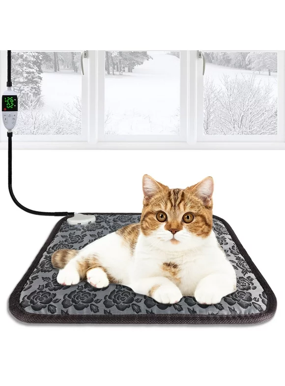 Upgrades Electric Pet Heating Pad, Waterproof Dual Control Pet Heating Pad - Safe & Warm for Cats and Dogs