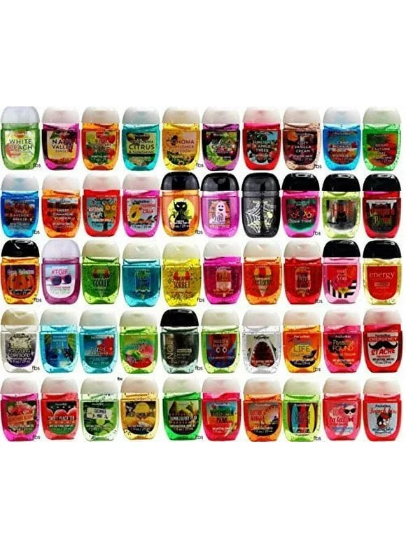 Bath and Body Works Anti-Bacterial Hand Gel 10-Pack PocketBac Sanitizers, Assorted Scents, 1 fl oz Each