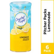 (12 Pitcher Packs) Crystal Light Lemonade, Caffeine Free Powdered Drink Mix, 3.2 oz cans