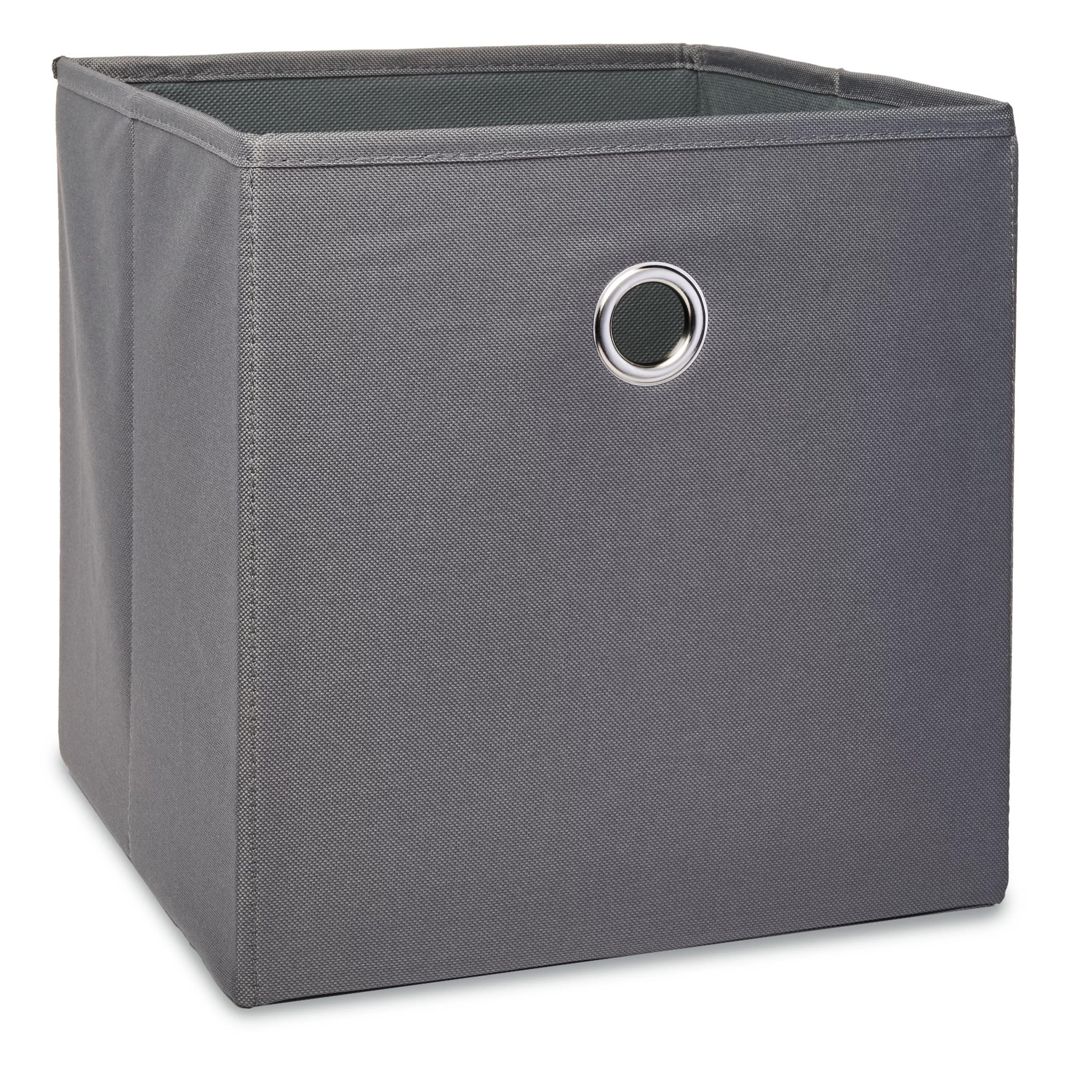 Mainstays Collapsible Fabric Cube Storage Bins (10.5" x 10.5"), 4 Pack, Multiple Colors