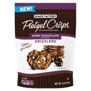 Snack Factory Pretzel Crisps Drizzlers, Dark Chocolate Drizzled Pretzels, 5.5 Oz
