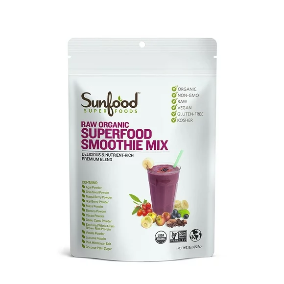 Sunfood Superfoods Organic Superfood Smoothie Powder, 8 oz