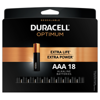 Duracell Optimum AAA Batteries, Resealable Package of Triple A Batteries, 18 Pack