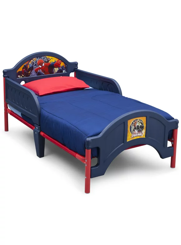 Delta Children Marvel Spider-Man Plastic Toddler Bed, Blue (Mattress sold separately)
