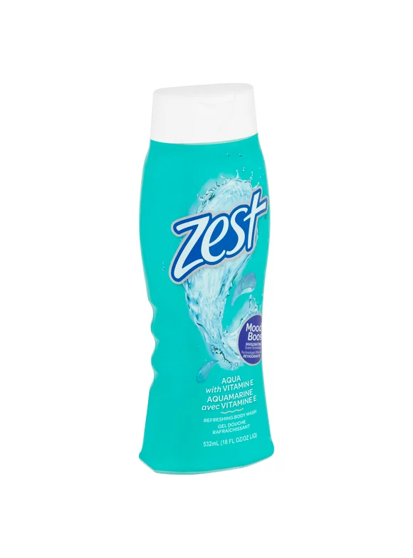 Zest Aqua with Vitamin E Refreshing Body Wash, 18 fl oz
