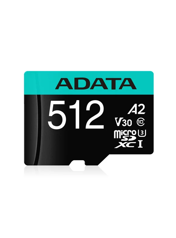 Adata AUSDX512GUI3V30SA2-RA1 Microsdhc 512GB UHS-I U3 V30S(R100MB/s) Retail W/1 Adapter