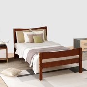 URHOMEPRO Twin Bed Frames for Kids, Mordern Platform Bed Frame with Headboard and Footboard, Heavy Duty Twin Size Bed Frame Bedroom Furniture with Wood Slats Support, No Box Spring Needed, Q12905