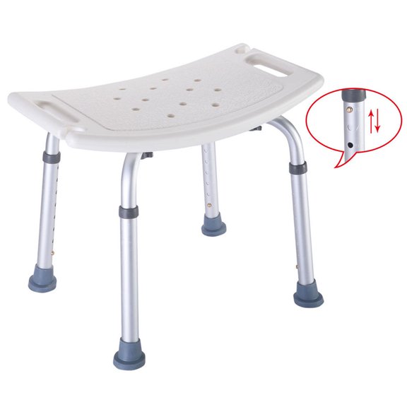 Ktaxon Bath Shower Chair Adjustable Medical 8 Height Bench Bathtub Stool Seat,White