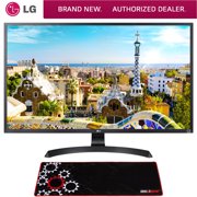 LG 32" 4K UHD LED Monitor 3840 x 2160 16:9 (32UD59-B) with Deco Gear Large Extended Pro Gaming Mouse Pad Water Resistant Non-Slip (12" x 32")