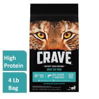 Crave Grain-Free With Protein From Salmon & Ocean Fish Dry Adult Cat Food, 4 lb