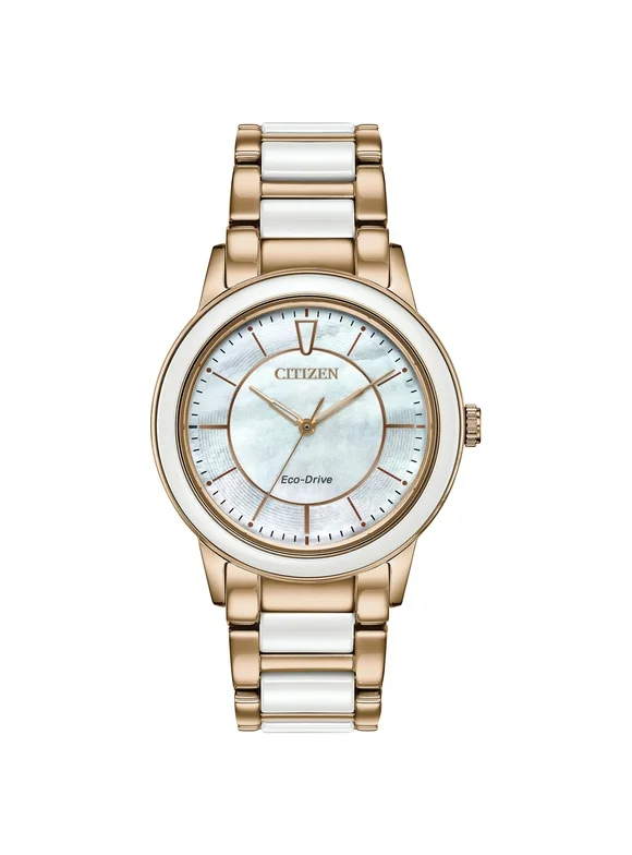 Citizen Women's Eco-Drive Chandler Stainless Steel and Ceramic Watch EM0743-55D