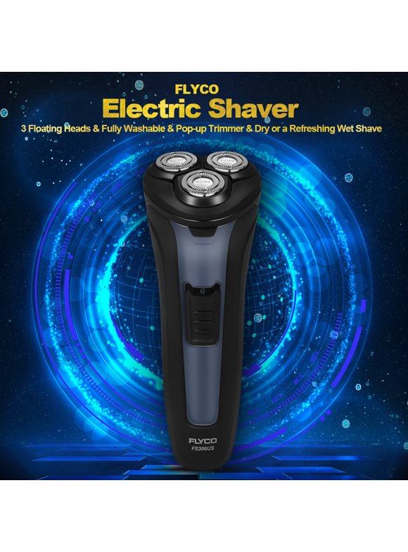 Flyco Men's Electric Shaver Pop-up Trimmer Electric Mini Portable Waterproof Washable Razor