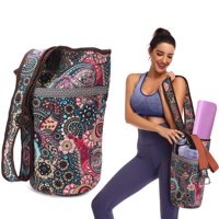 Yoga Mat Bag Casual Fashion Canvas Yoga Bag Backpack with Large Size Zipper Pocket Fit Most Size Mats Yoga Mat Tote Sling Carrier