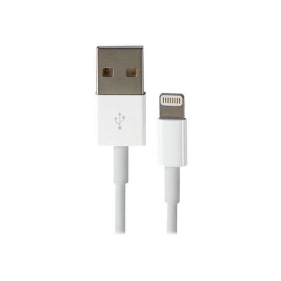 Apple - Lightning cable - USB male to Lightning male - 6.6 ft - white - for Apple iPad/iPhone/iPod (Lightning)