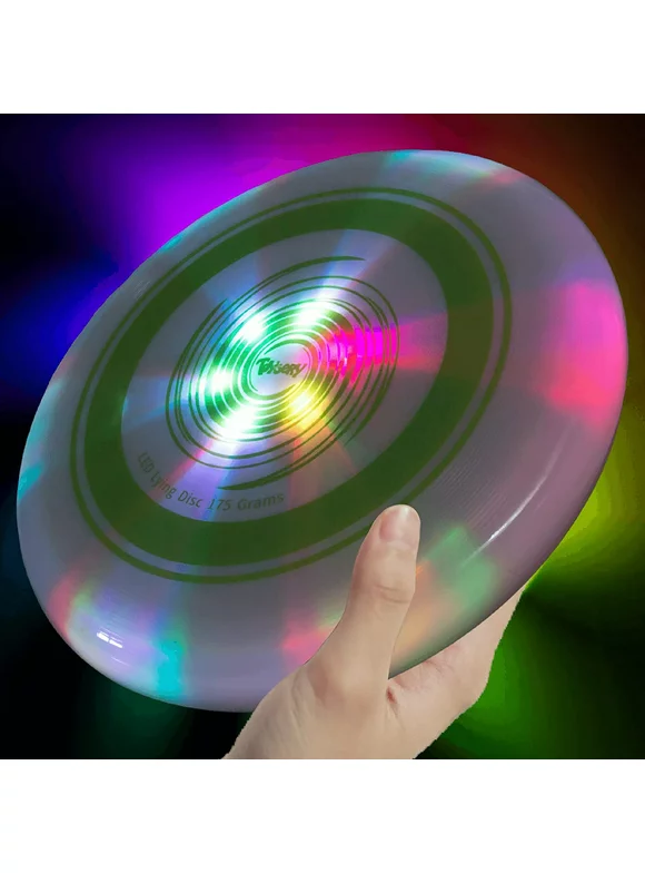Toysery LED Fresbee. Glow in The Dark Light Up Fresbee for Adults and Kids | Outdoor Flying Disk | Fresbee disc