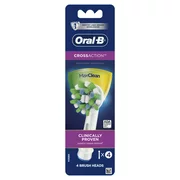 (2 or 4 Count) Oral-B CrossAction Electric Toothbrush Replacement Brush Head Fills, Black