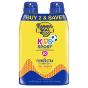 Banana Boat Kids Sport Sunscreen Spray SPF 50+, 12 oz Twin Pack