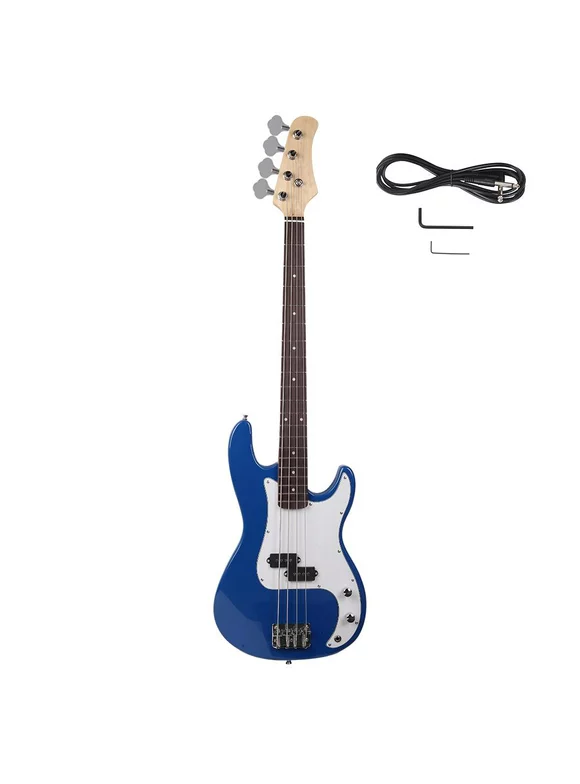Zimtown 4-String Electric Bass Guitar for Beginner, Blue