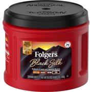 Folgers Black Silk Ground Coffee, Smooth Dark Roast Coffee, 24.2 Ounce Canister