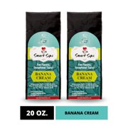 Smart Sips Coffee, Banana Cream, Gourmet Flavored Ground Coffee, 20 Oz