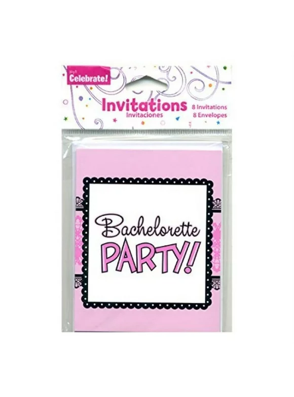 Pink & Lace Bachelorette Party Invitations, 1 Each