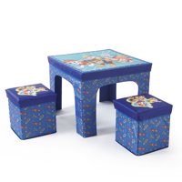 Nickelodeon Paw Patrol Printed Collapsible Storage Ottoman Table and Chair Play Set