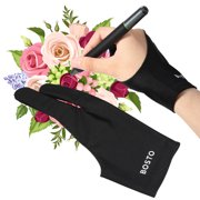 BOSTO Two-Finger Free Size Drawing Cover Artist Tablet Drawing Cover for Right & Left Hand Compatible with BOSTO/UGEE/Huion/Wacom Graphics Drawing Tablets
