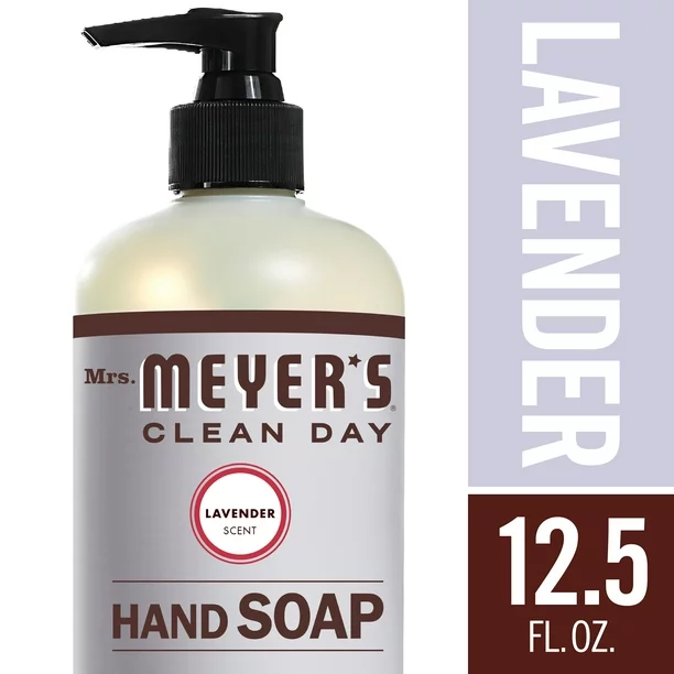 Mrs. Meyers Clean Day Liquid Hand Soap, Lavender Scent, 12.5 Ounce Bottle