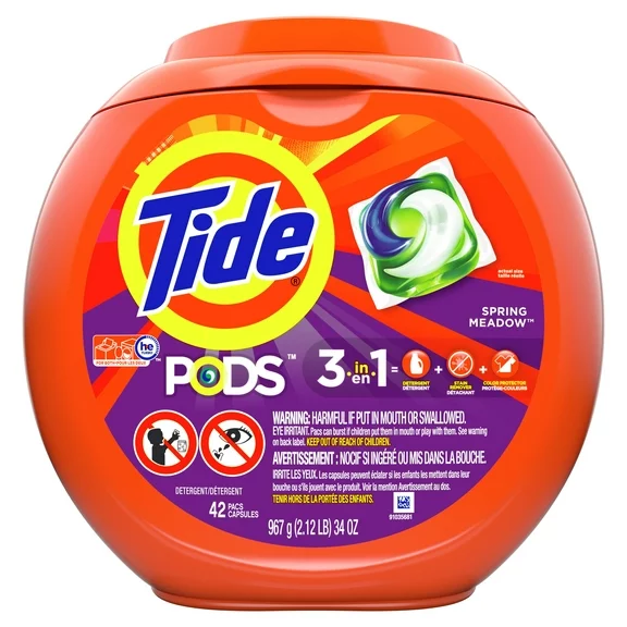 Tide Pods Spring Meadow Laundry Detergent Pacs, 42 Count
