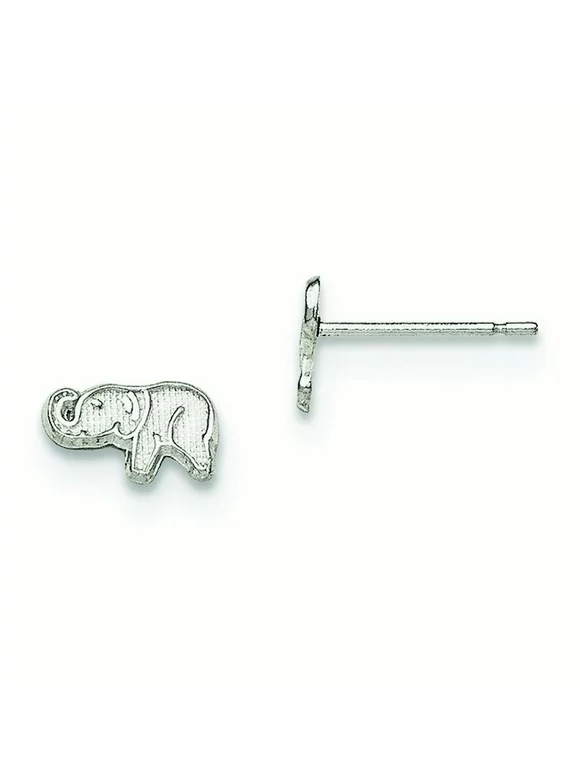 925 Sterling Silver Elephant Mini for boys or girls Earrings - .6 Grams