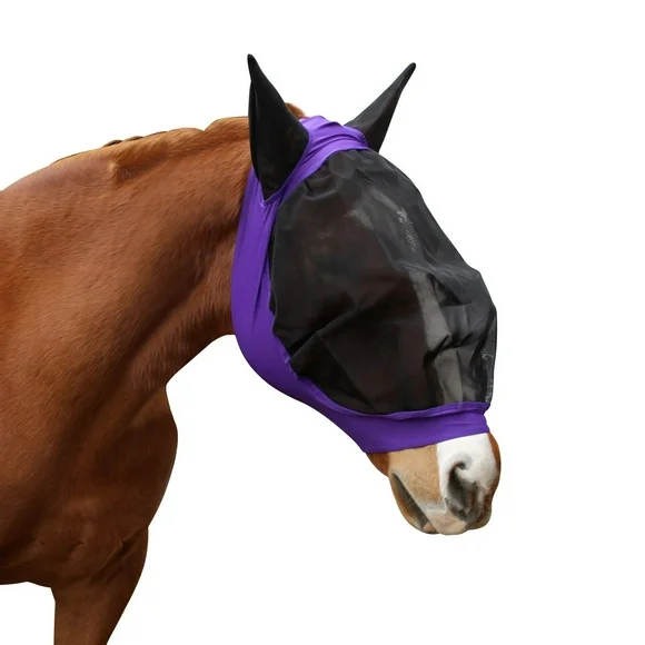 Derby Originals UV-Blocker Extra Comfort Soft Mesh Lycra Horse Fly Mask with Ears