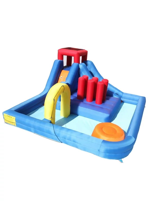 SalonMore Kids Large Inflatable Bounce House Jump Castle with Water Slide Pool(Without Blower)