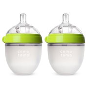 Comotomo Baby Bottle - 5oz, Green, 2 Pack