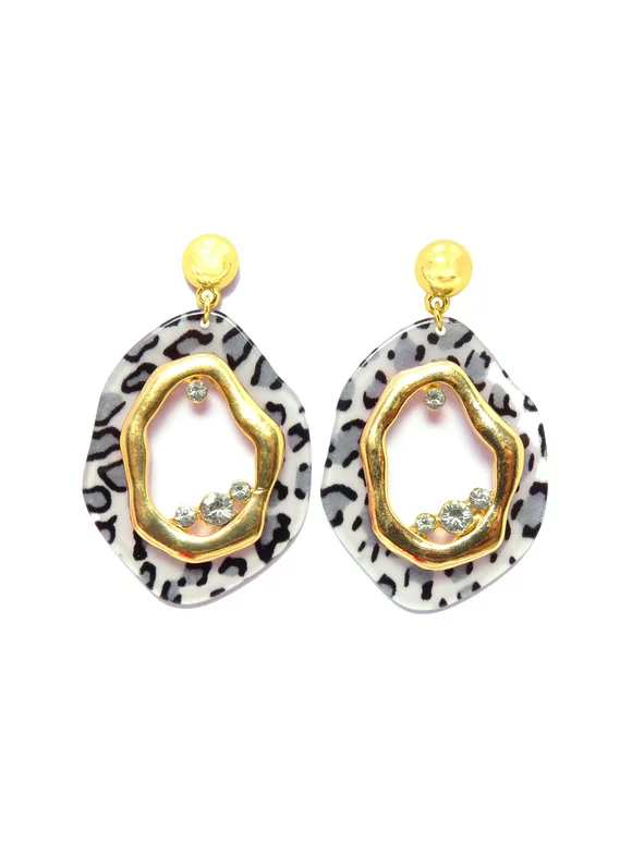 Oussum Resin Earrings Tortoise Shell Resin Oyster Earrings for Women Fashion Jewelry Gifts for Her Online
