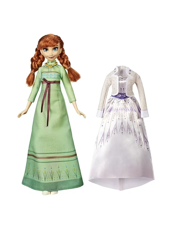 Disney Frozen 2 Arendelle Anna Doll Includes Dress, Nightgown And Shoes