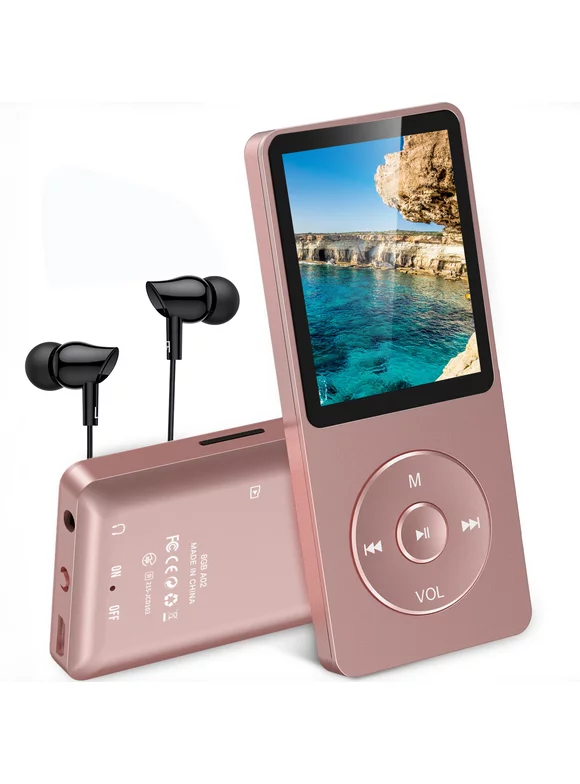 AGPTEK MP3 Player, 8GB Model#A02 Rose Gold