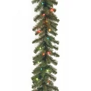National Tree KCDR-9BRLO-1 9 ft. x 10 in. Kincaid Spruce Garland with 50 Multi Lights