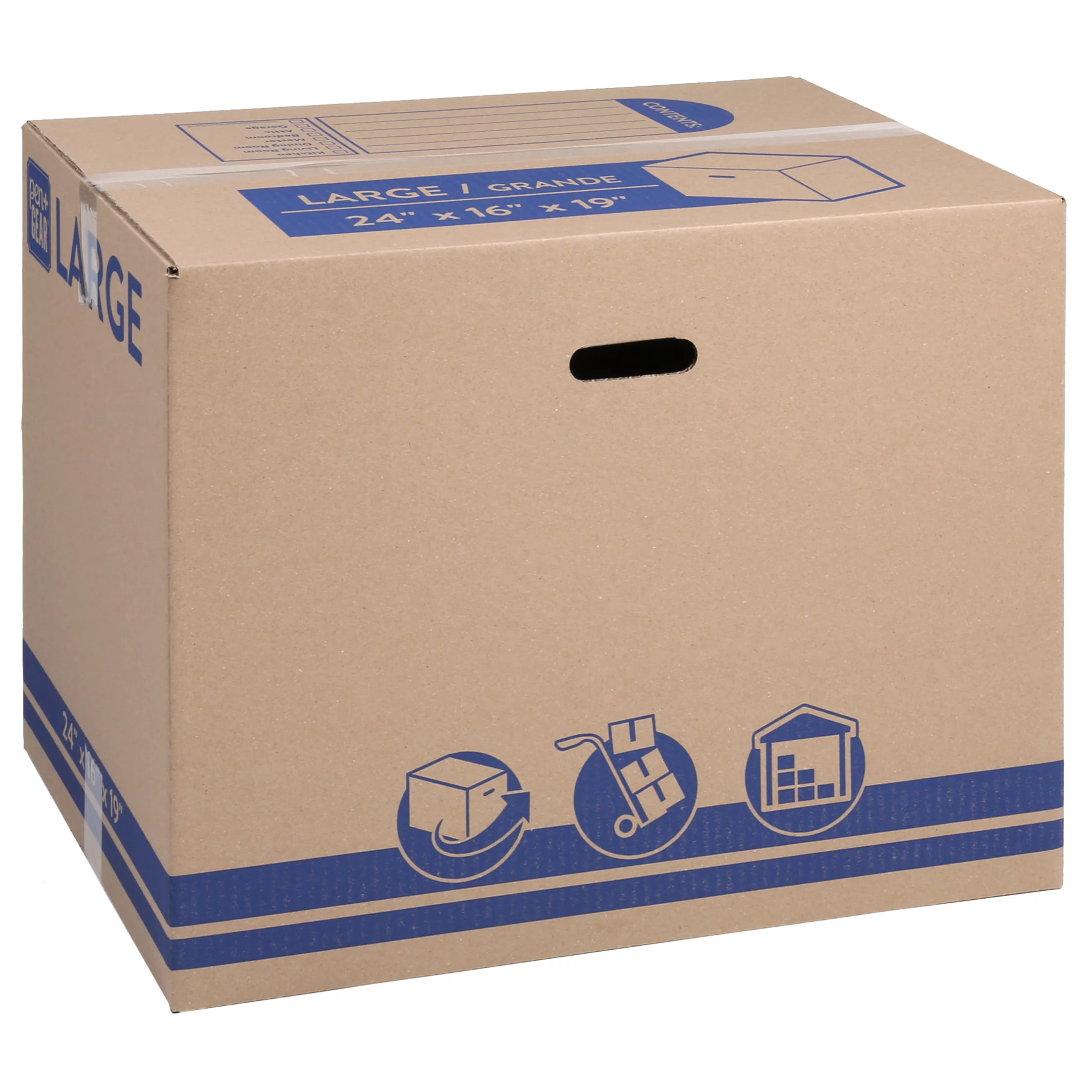 Pen+Gear Large Recycled Moving Boxes, 24L x 16W x 19H, Kraft