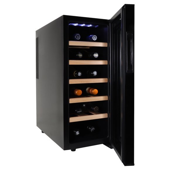 Koolatron Urban Series Deluxe 12 Bottle Wine Cooler Thermoelectric Refrigerator with Digital Temperature Controls
