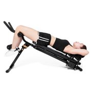 Folding Workout Bench Situp Bench 2 in1 Ab Sit Up Bench 3 Levels Strength Adjustable Slant Board Crunch Board  Ideal for Build Abdominal Muscles Black