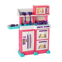 Spark. Create. Imagine. Play Kitchen with 18 Piece Accessory Play Set - Pink