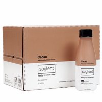 Soylent Meal Replacement Nutrition Shake, Cacao (Chocolate), 20g plant protein, 14 Fl Oz, 12 Ct