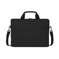 Laptop Shoulder Bag Compatible with 13-15 inch, Notebook Computer, Polyester Briefcase Sleeve with Side Handle, Black-13 inch