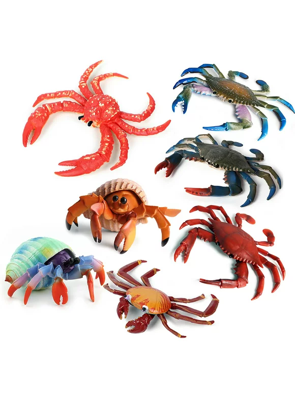 Bluelans Simulation Hermit Crab Marine Animal PVC Model Desktop Decor Education Kids Toy