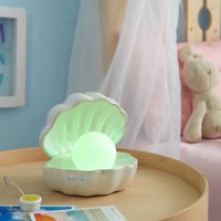 Your Zone Mermaid Shell with Color Changing Pearl Lamp