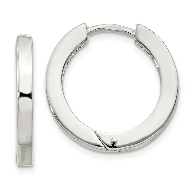 Sterling Silver 2.5x20mm Hinged Hoop Earrings QE11544