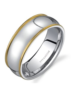 Men's 8mm Silver Tone Comfort Fit Wedding Band Ring in Sterling Silver